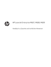 HP LaserJet Enterprise M607 Handbuch Zu Garantie Und Rechtlichen Hinweisen