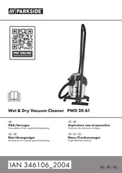 Parkside PWD 20 A1 Originalbetriebsanleitung