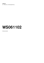 Gaggenau WS061102 Gebrauchs- Und Montageanleitung