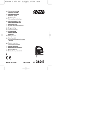 Alpha tools ST 360 E Gebrauchsanweisung