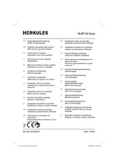 HERKULES H-NT 20 Inox Originalbetriebsanleitung