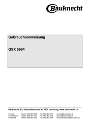 Bauknecht GSX 5964 Gebrauchsanweisung
