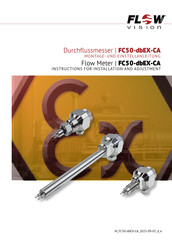 Flow vision FC50-dbEX-CA Montage- Und Einstellanleitung