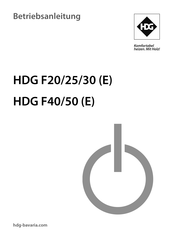 HDG F25 E Bedienungsanleitung