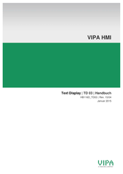 YASKAWA VIPA 603-1TD03 Handbuch