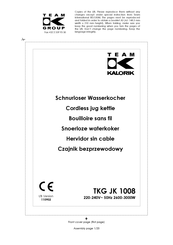 Team Kalorik TKG JK 1008 Bedienungsanleitung