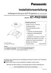 Panasonic ET-PKD100H Installationsanleitung