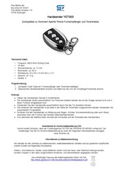 Schartec YET003 Anleitung