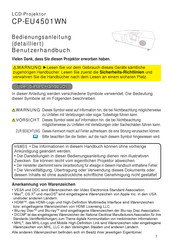 Hitachi CP-EU4501WN Bedienungsanleitung