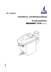 Beko BM31U Installation Und Betriebsanleitung