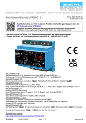 Ziehl UFR1001E Betriebsanleitung