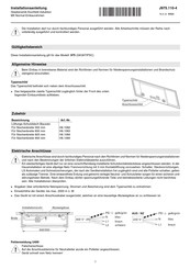 V-ZUG 975 Installationsanleitung