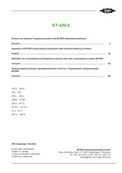 Bitzer KT-420-5 Bedienungsanleitung