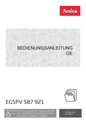 Amica EGSPV 587 921 Bedienungsanleitung