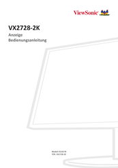ViewSonic VX2728-2K Bedienungsanleitung