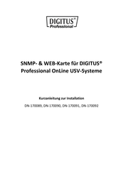 Digitus Professional DN-170092 Kurzanleitung Zur Installation