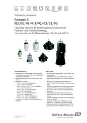 Endress+Hauser Prosonic S FDU90 Technische Information