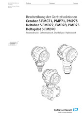 Endress+Hauser Cerabar S PMP75 Beschreibung Der Gerätefunktionen