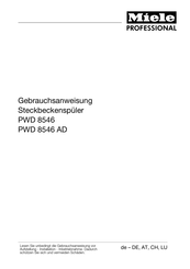 Miele professional PWD 8546 Gebrauchsanweisung