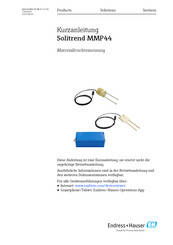 Endress+Hauser Solitrend MMP44 Kurzanleitung