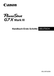 Canon PowerShot G7X Mark III Handbuch: Erste Schritte