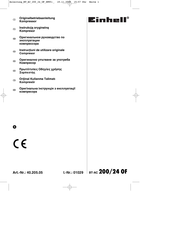 Einhell 40.205.05 Originalbetriebsanleitung