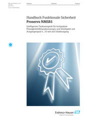 Endress+Hauser Proservo NMS81 Handbuch