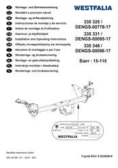Westfalia 335 348 Montage- Und Betriebsanleitung