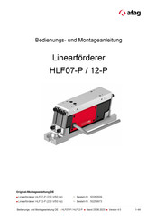 afag HLF07-P Bedienungs- Und Montageanleitung