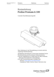 Endress+Hauser Proline Promass A 100 Kurzanleitung