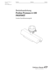 Endress+Hauser Proline Promass A 100 Betriebsanleitung