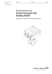 Endress+Hauser Proline Promag D 400 Modbus RS485 Betriebsanleitung