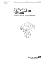 Endress+Hauser Proline Promag D 400 EtherNet/IP Betriebsanleitung