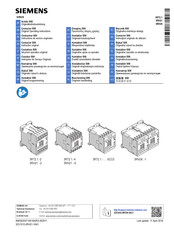Siemens SIRIUS 3RT2 1 0CC0-Serie Originalbetriebsanleitung