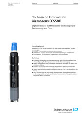 Endress+Hauser Memosens CCS58E Technische Information