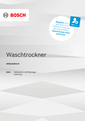 Bosch WNG24401CH Gebrauchs- Und Montageanleitung
