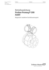 Endress+Hauser Proline Promag P 200 HART Betriebsanleitung
