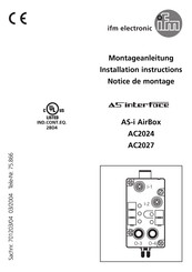 IFM Electronic AS-i AirBox AC2027 Montageanleitung