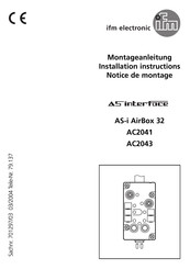 IFM Electronic AS-i AirBox 32 AC2043 Montageanleitung