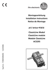 IFM Electronic ClassicLine AC5295 Montageanleitung