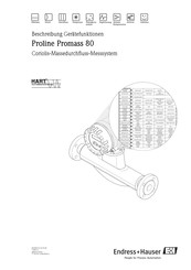 Endress+Hauser Proline Promass 80 Beschreibung Gerätefunktionen