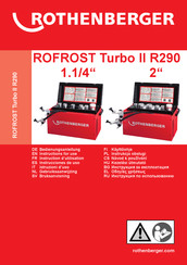 Rothenberger ROFROST Turbo R290 2 Bedienungsanleitung