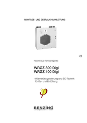 BENZING WRGZ 400 Digi Montage- Und Gebrauchsanleitung
