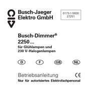 Busch-Jaeger 2250U Betriebsanleitung