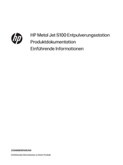 HP Metal Jet S100 Produktdokumentation