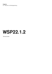 Gaggenau WSP22.1.2 Gebrauchs- Und Montageanleitung