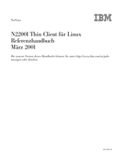 IBM NetVista N2200l Thin Client Referenzhandbuch