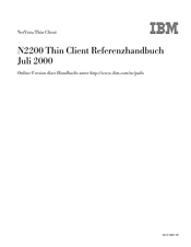 IBM NetVista N2200 Thin Client Referenzhandbuch