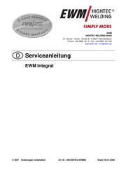 EWM HIGHTEC WELDING INTEGRAL MIG 300 DW P Serviceanleitung