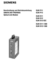 Siemens SIMATIC NET OLM/G12-1300 Beschreibung Und Betriebsanleitung